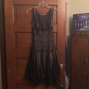 Gorgeous modern vintage overlay silk dress